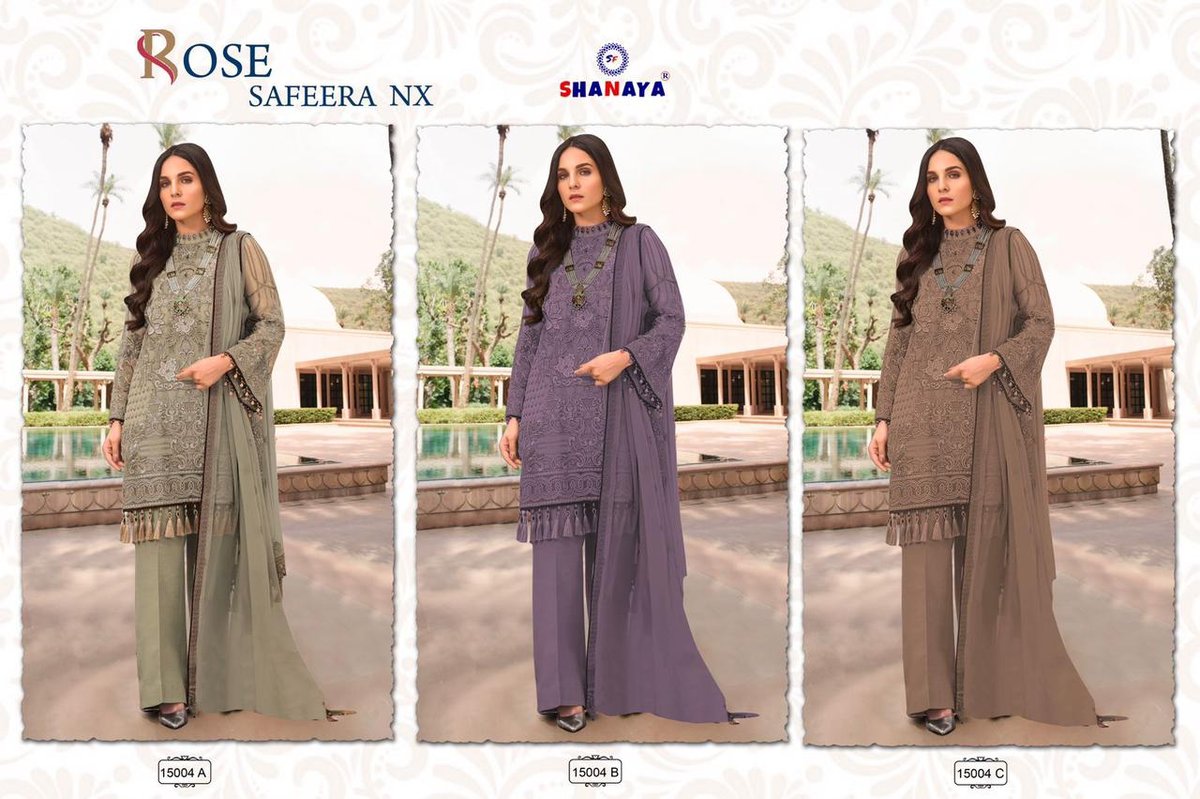 Shanaya Fashion Rose Safeera Nx 15004 Colors 7