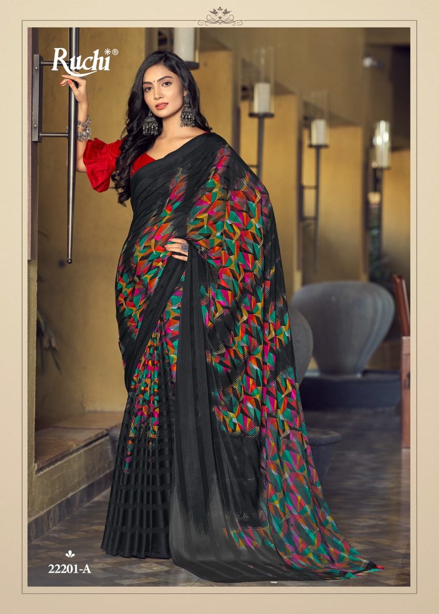 RUCHI VARTIKA SILK BLACK SPECIAL 22201-A TO 22206-A 1
