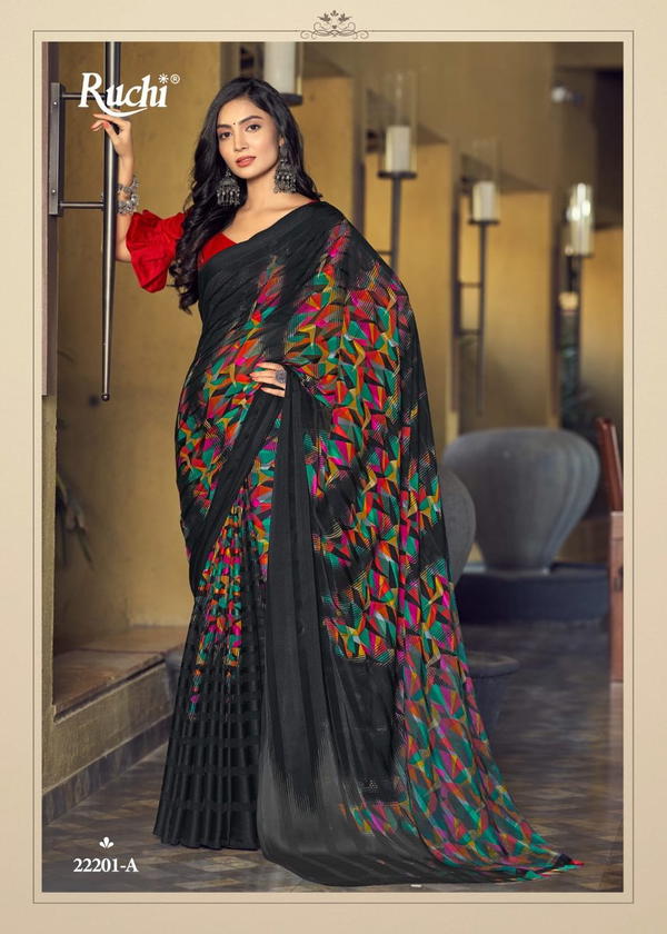 RUCHI VARTIKA SILK BLACK SPECIAL 22201-A TO 22206-A
