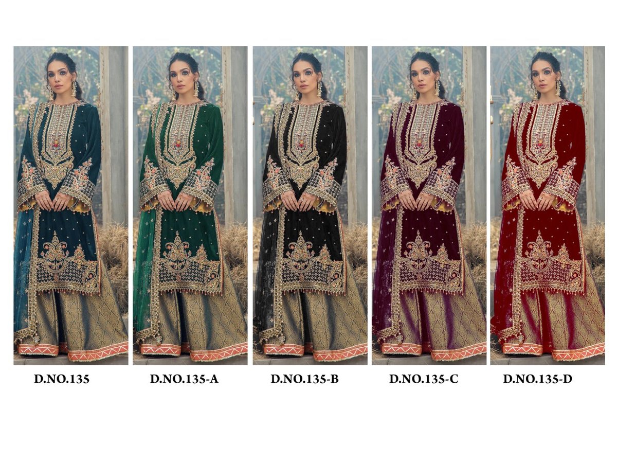 Pakistani Designer Suits KF-135 Colors 6