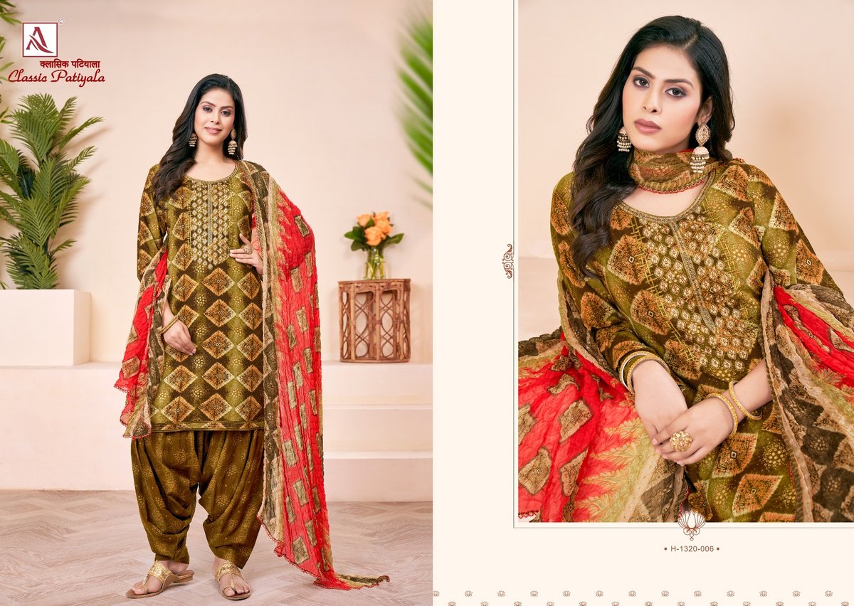 ALOK SUIT CLASSIC PATIYALA H-1320-001 TO H-1320-008 6
