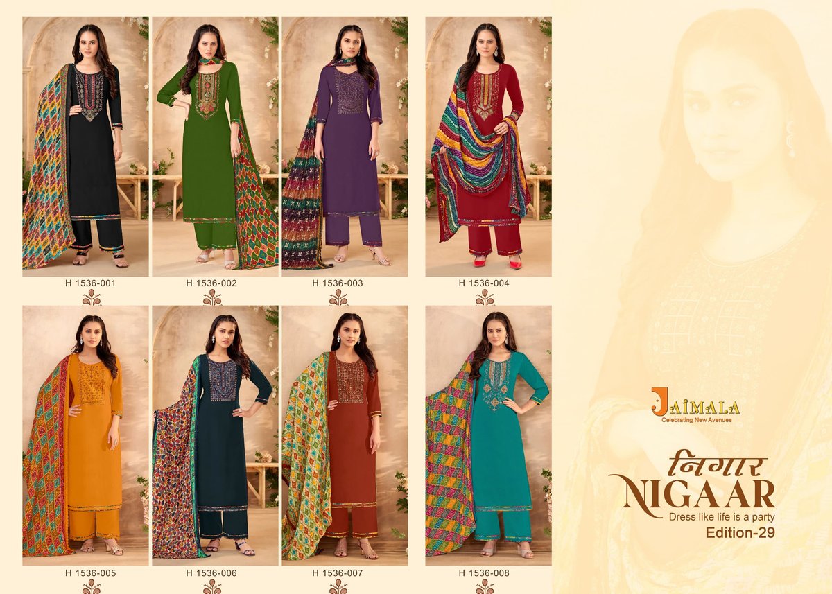 JAIMALA NIGAAR - 29 H-1536-001 TO H-1536-008 9