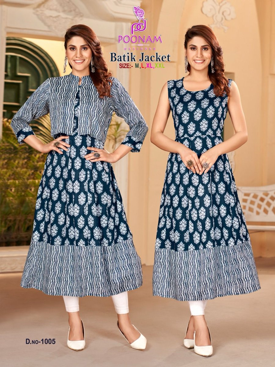 Poonam Designer Batik Jacket 1001-1006 Series 5