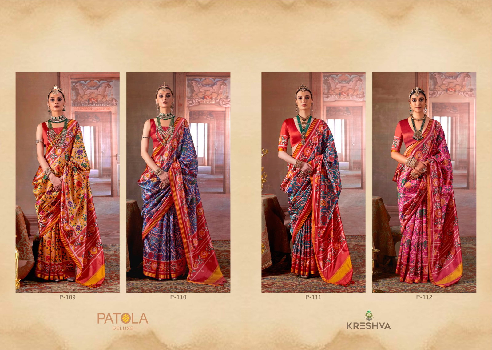 KRESHVA PATOLA DELUXE SERIES P-109 TO P-112 2