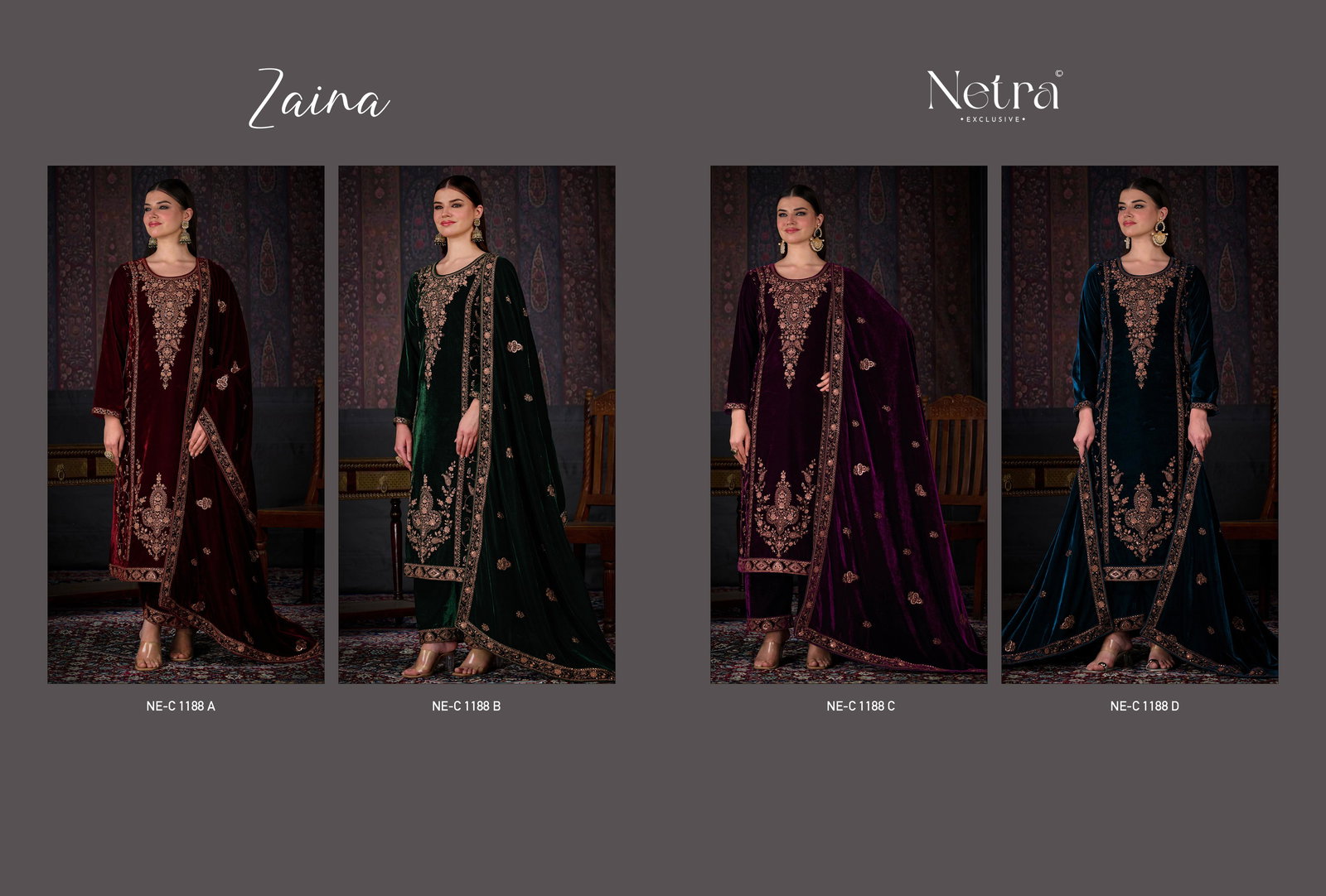 NETRA EXCLUSIVE ZAINA SERIES 1188A TO 1188D 15