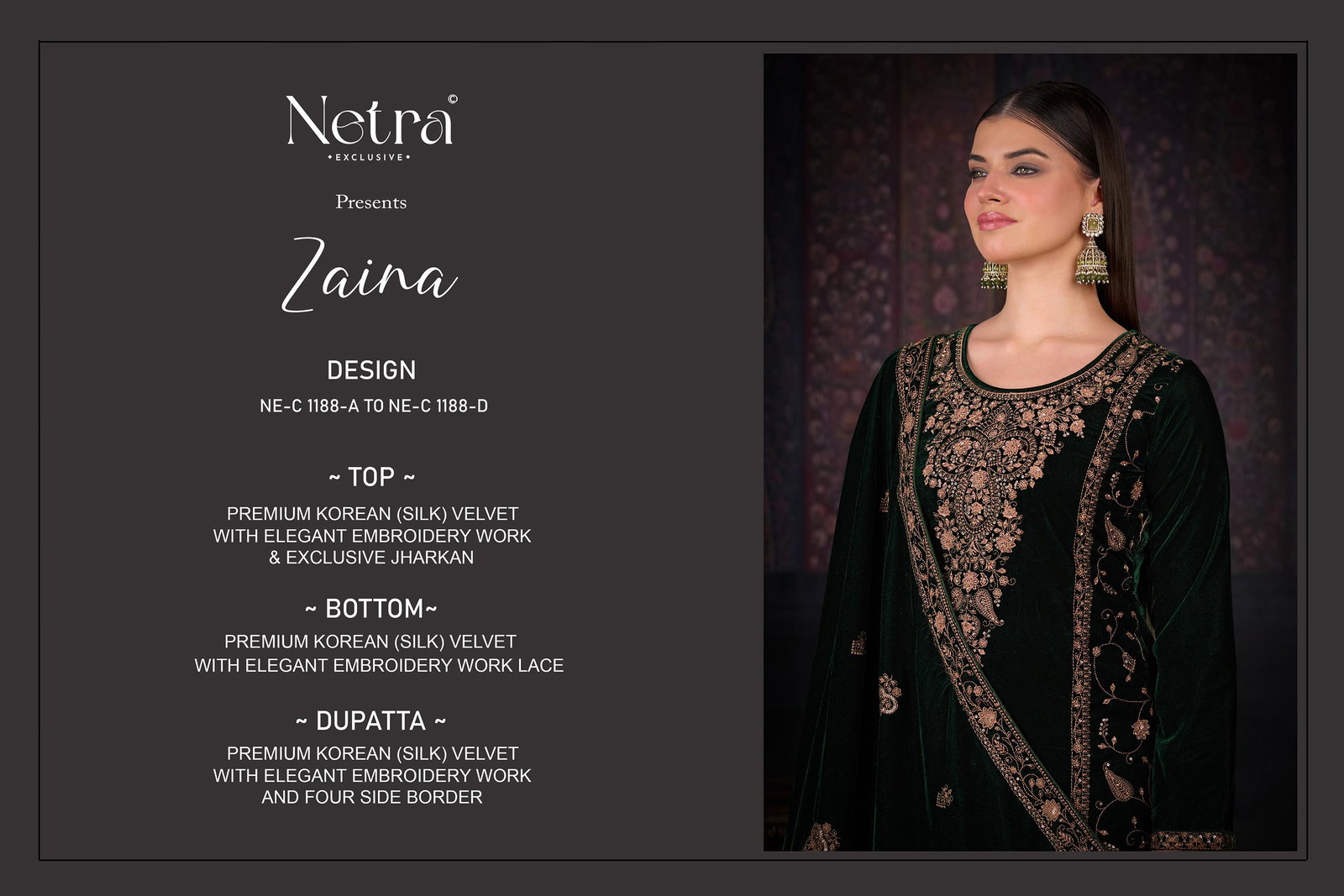 NETRA EXCLUSIVE ZAINA SERIES 1188A TO 1188D 16