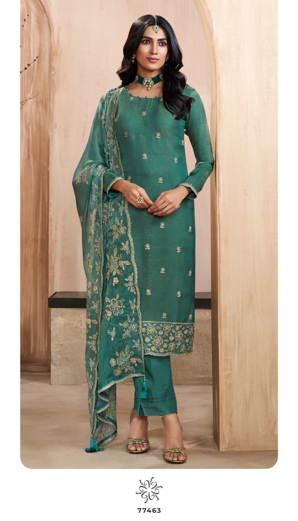 VINAY FASHION KULEESH TAAJ SERIES 77461 TO 77464 9