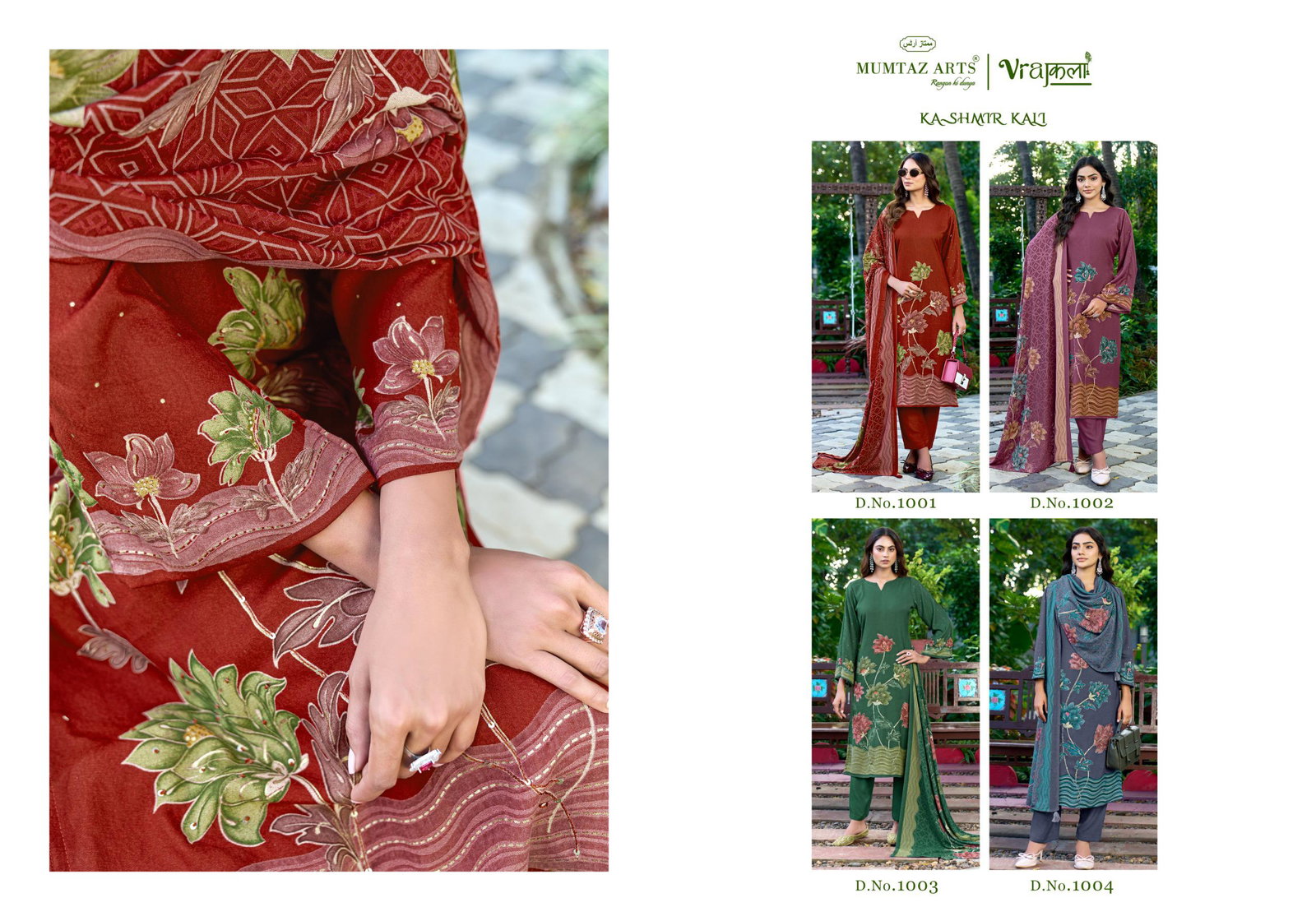 MUMTAZ ARTS KASHMIR KALI BRASSO SERIES 1001 TO 1004 5