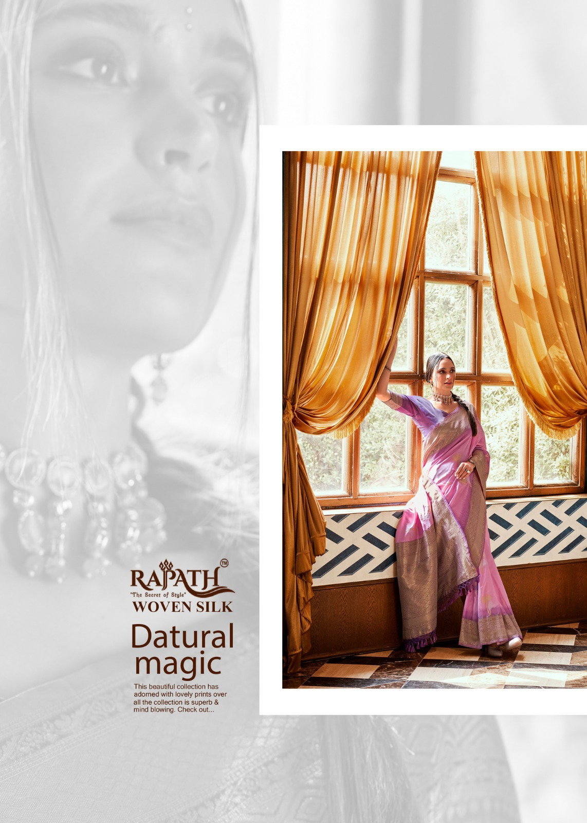 RAJPATH FABRICS- ROSE BERRY SILK SERIES 460001 TO 440006 3