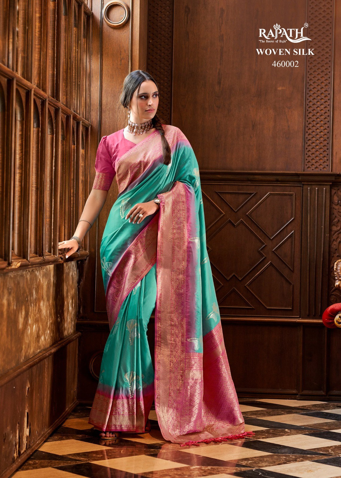 RAJPATH FABRICS- ROSE BERRY SILK SERIES 460001 TO 440006 17