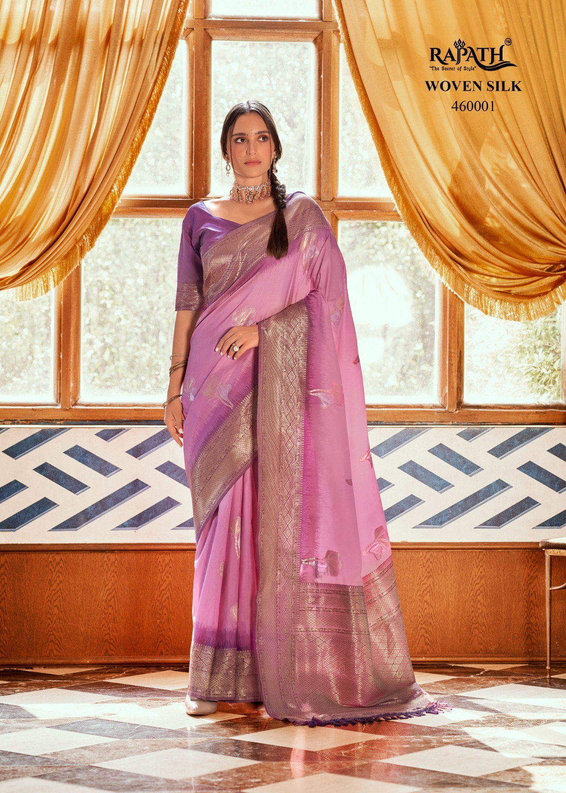 RAJPATH FABRICS- ROSE BERRY SILK SERIES 460001 TO 440006 16