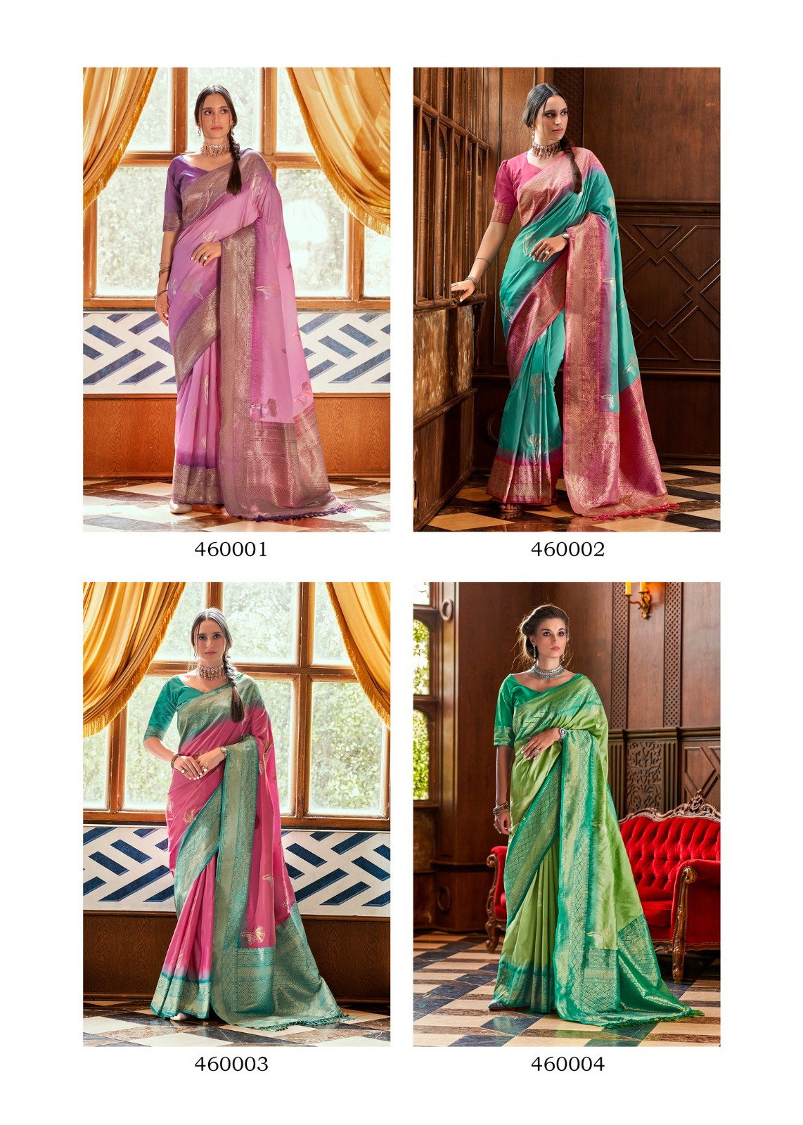RAJPATH FABRICS- ROSE BERRY SILK SERIES 460001 TO 440006 15