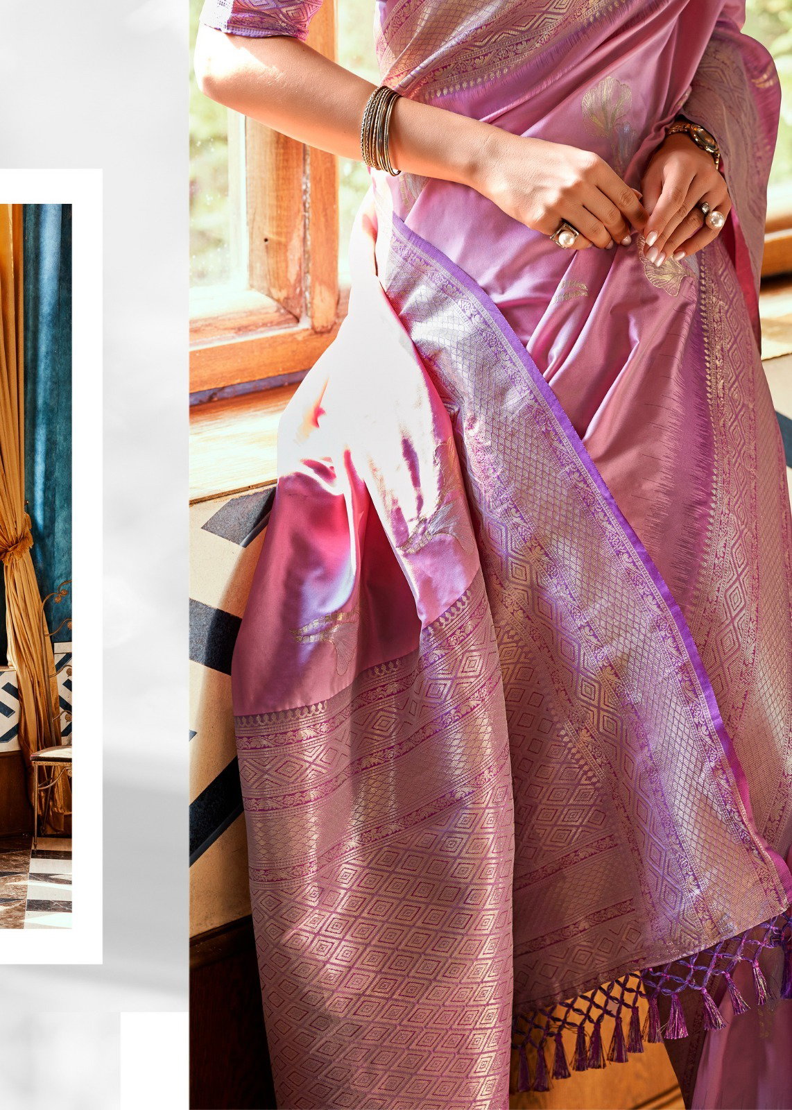 RAJPATH FABRICS- ROSE BERRY SILK SERIES 460001 TO 440006 9