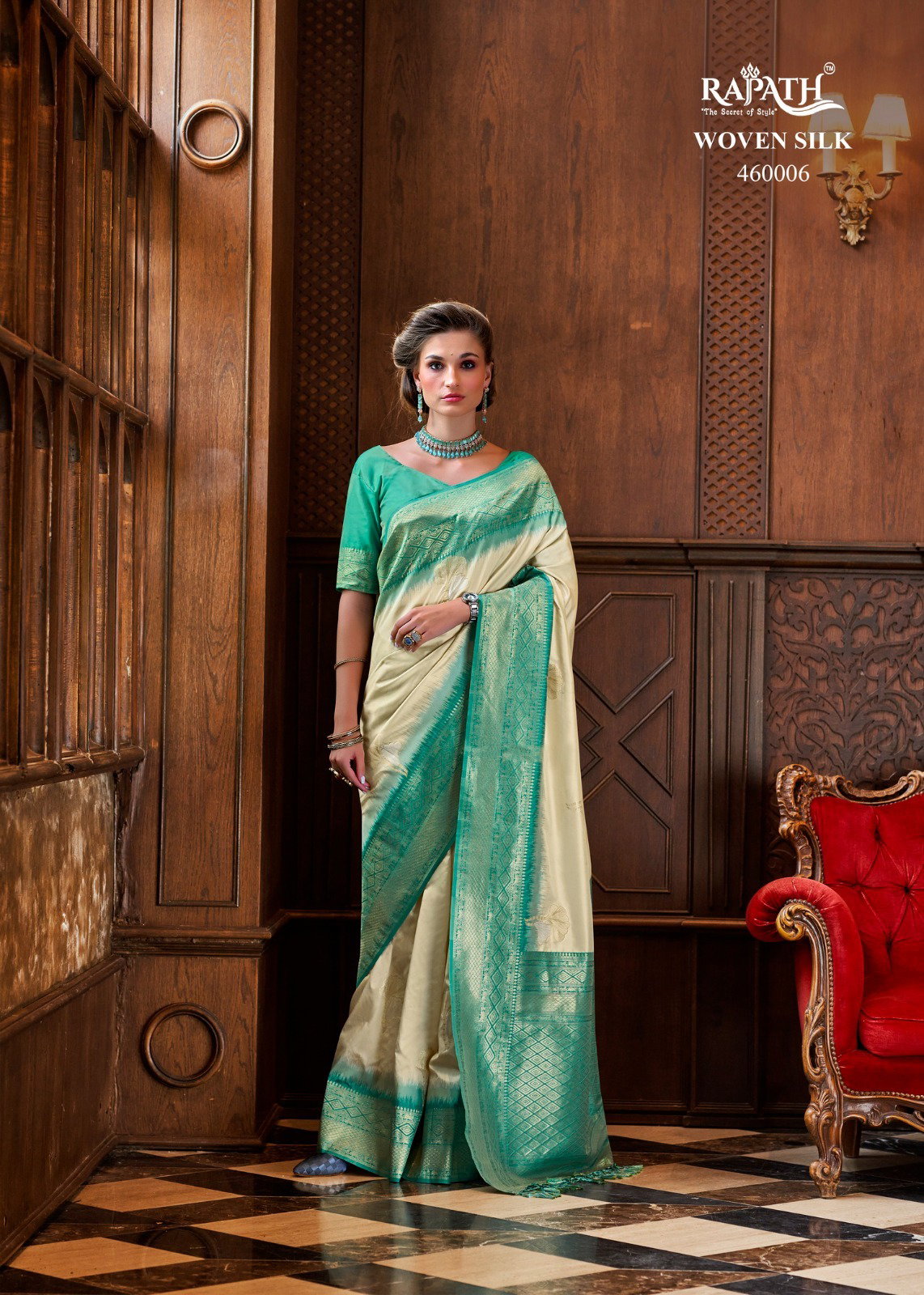RAJPATH FABRICS- ROSE BERRY SILK SERIES 460001 TO 440006 4