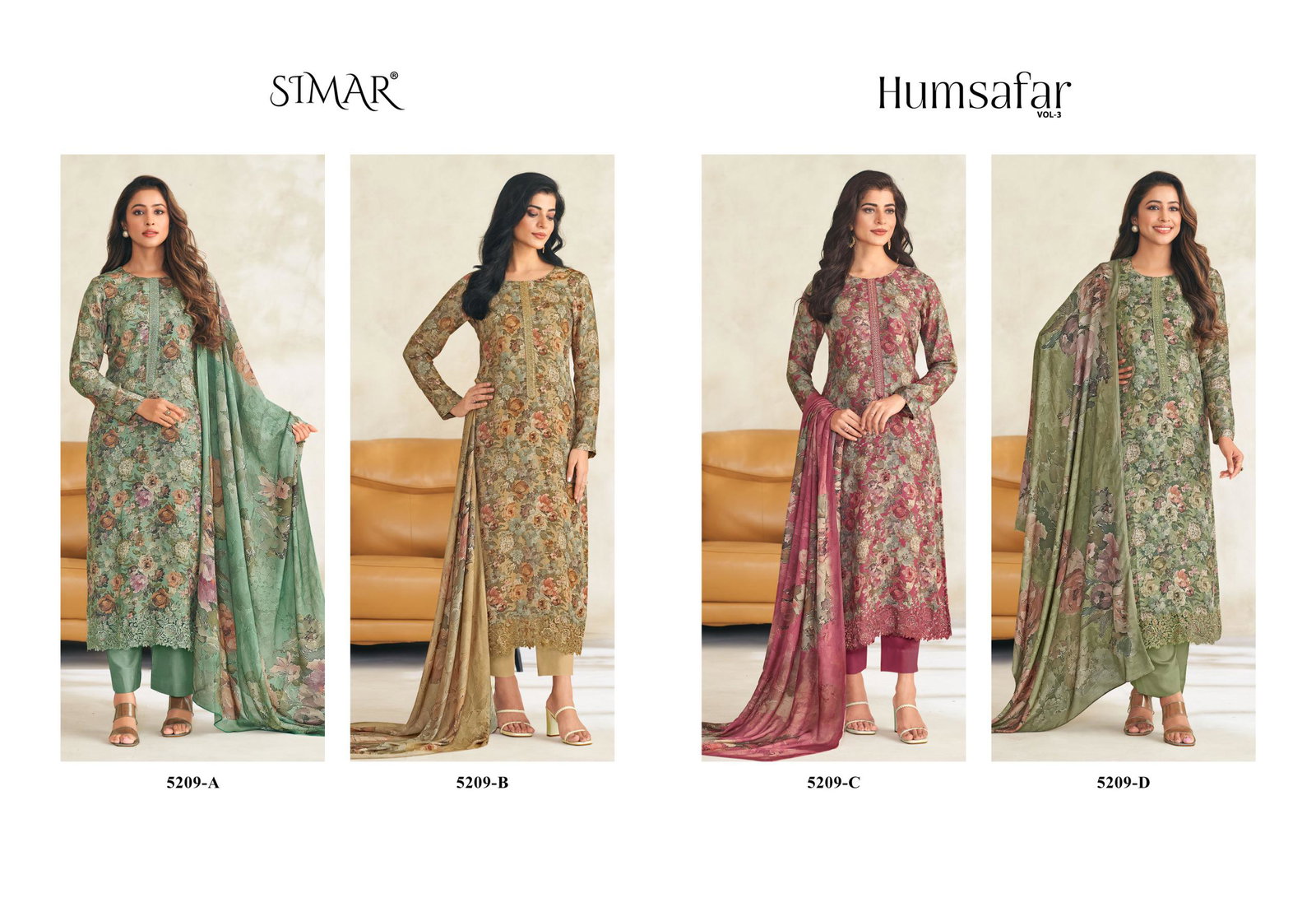 GLOSSY SIMAR HAMSAFAR SERIES 5209A TO 5209D 2