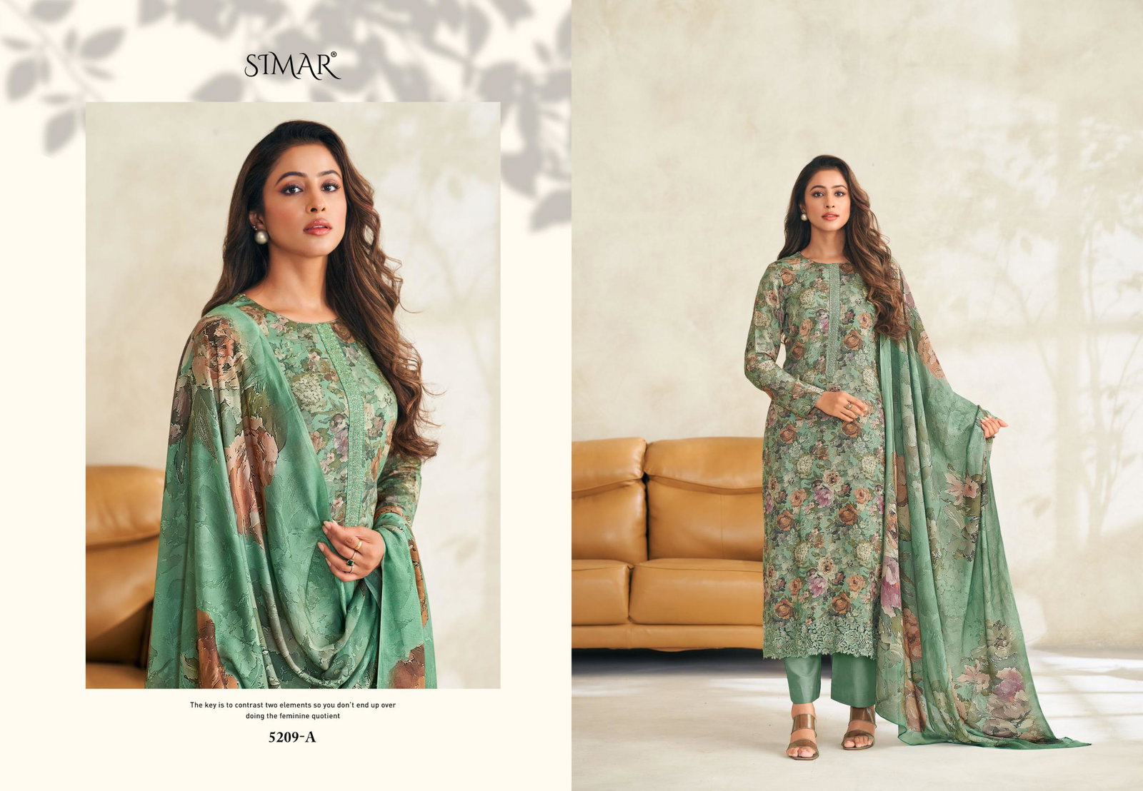 GLOSSY SIMAR HAMSAFAR SERIES 5209A TO 5209D 6