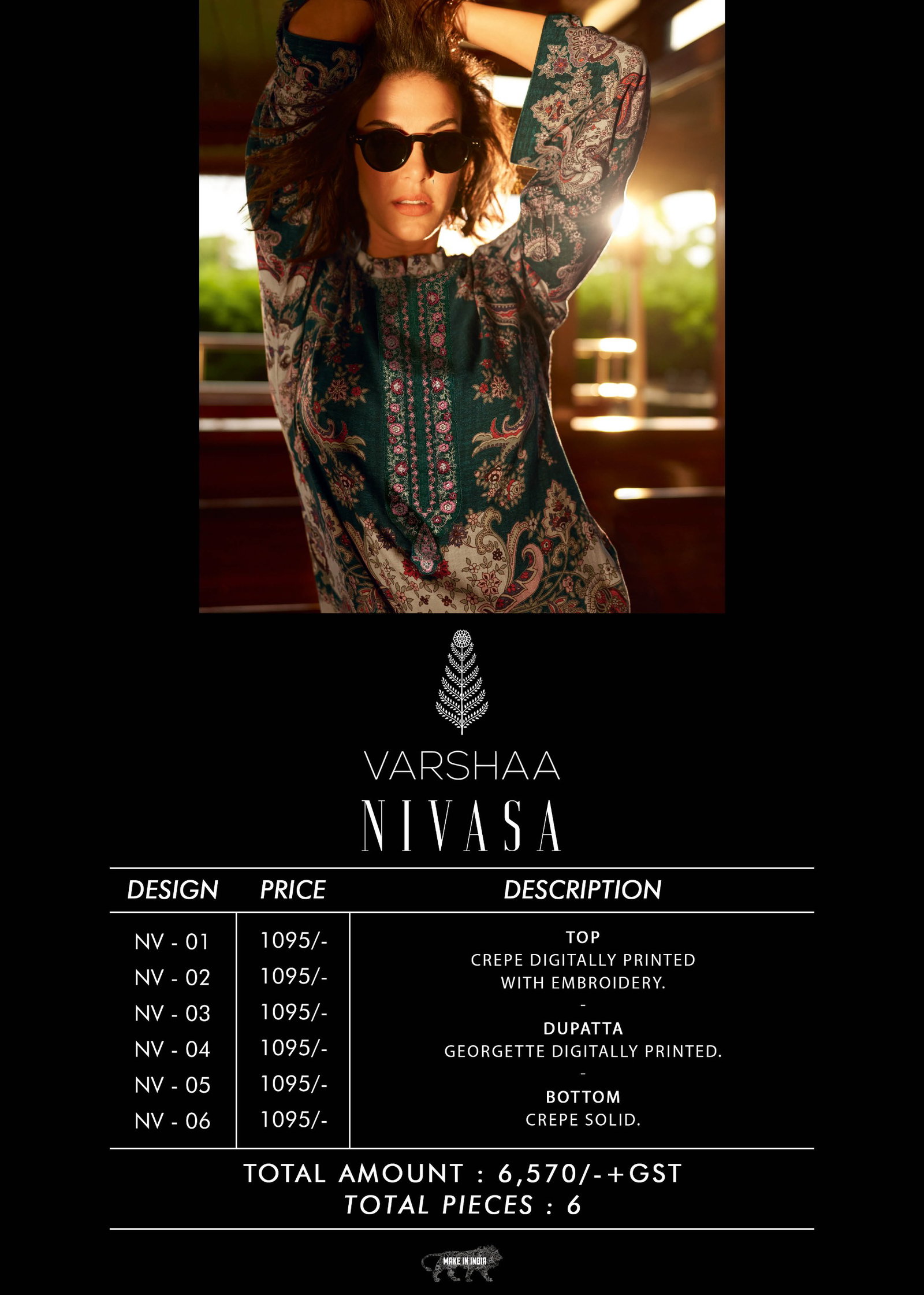VARSHAA SITARA SERIES NV 01 TO NV 06 2
