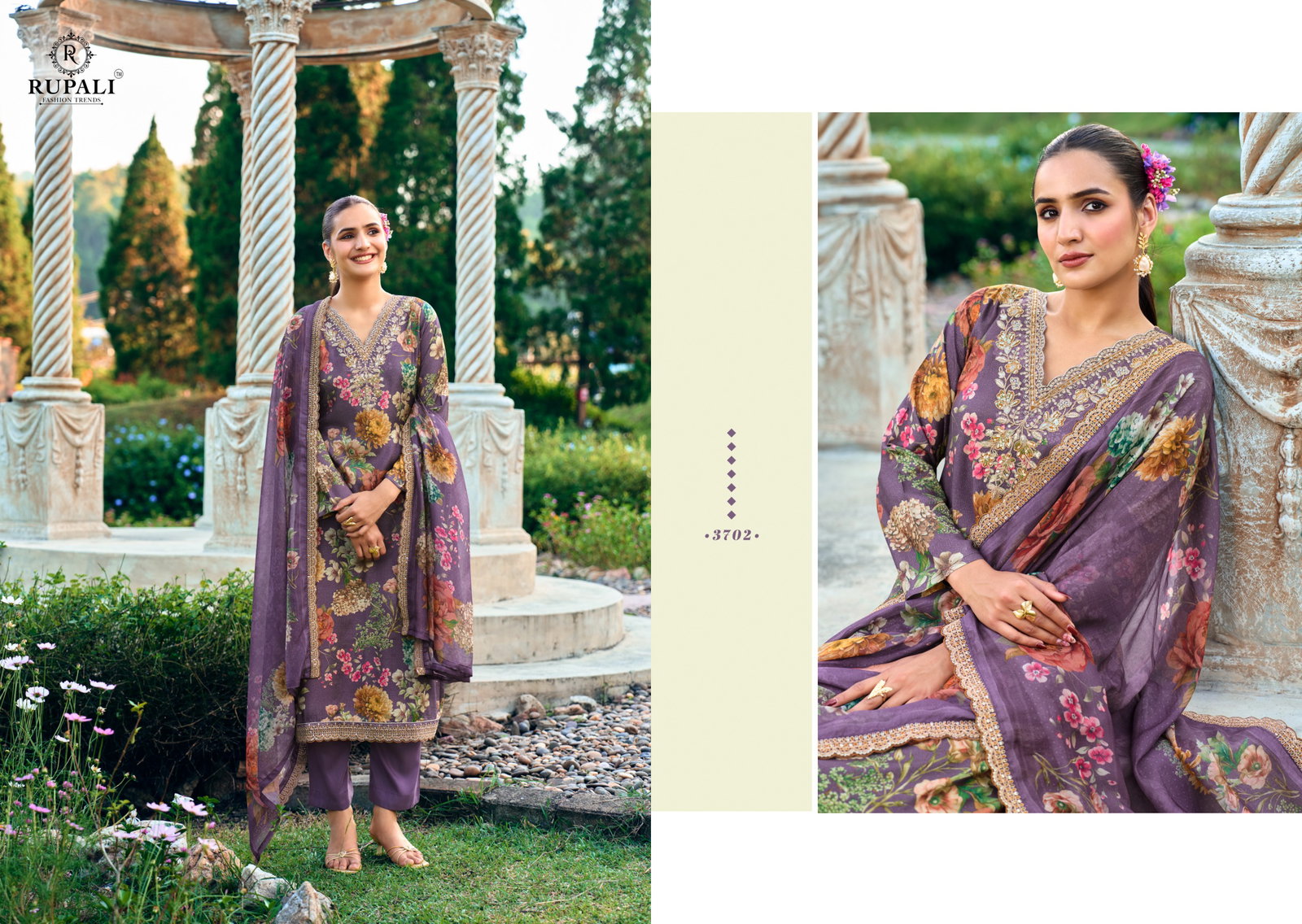 RUPALI FASHION TRENDZ LA ROSE 3701-3704 SERIES SALWAR SUIT 1
