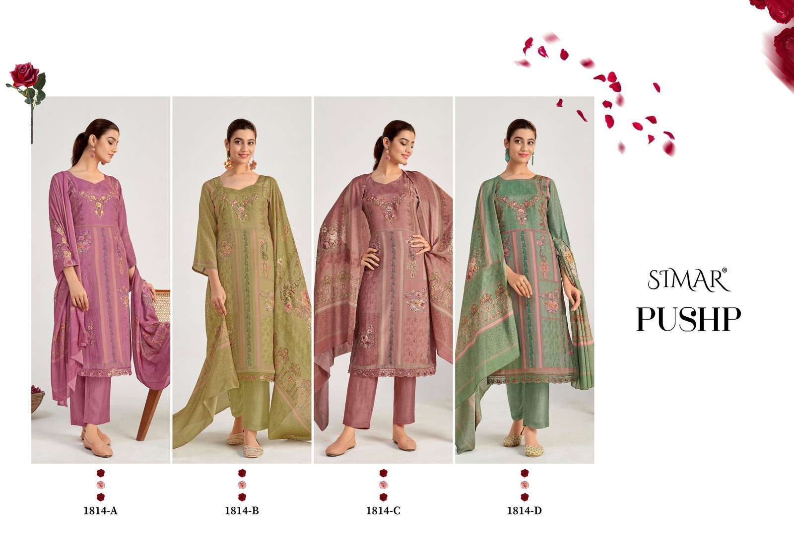 GLOSSY SIMAR PUSHP SERIES 1814A TO 1814D 1
