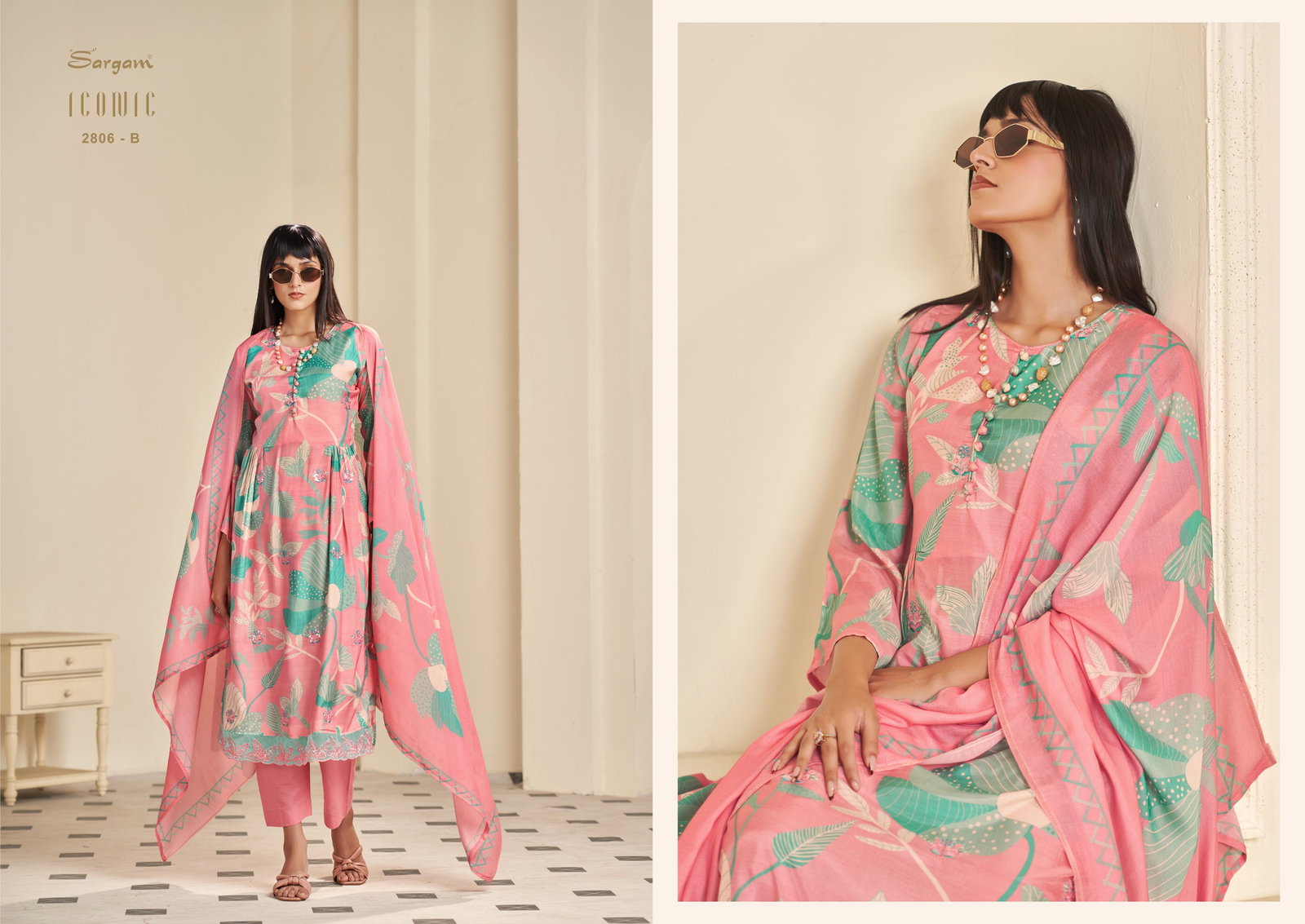 SARGAM PRINT ICONIC VOL -3 SERIES 2802A TO 2802F 3