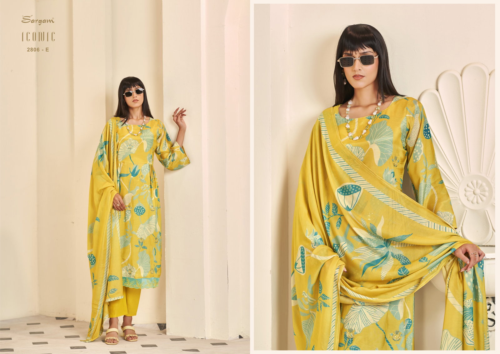 SARGAM PRINT ICONIC VOL -3 SERIES 2802A TO 2802F 13
