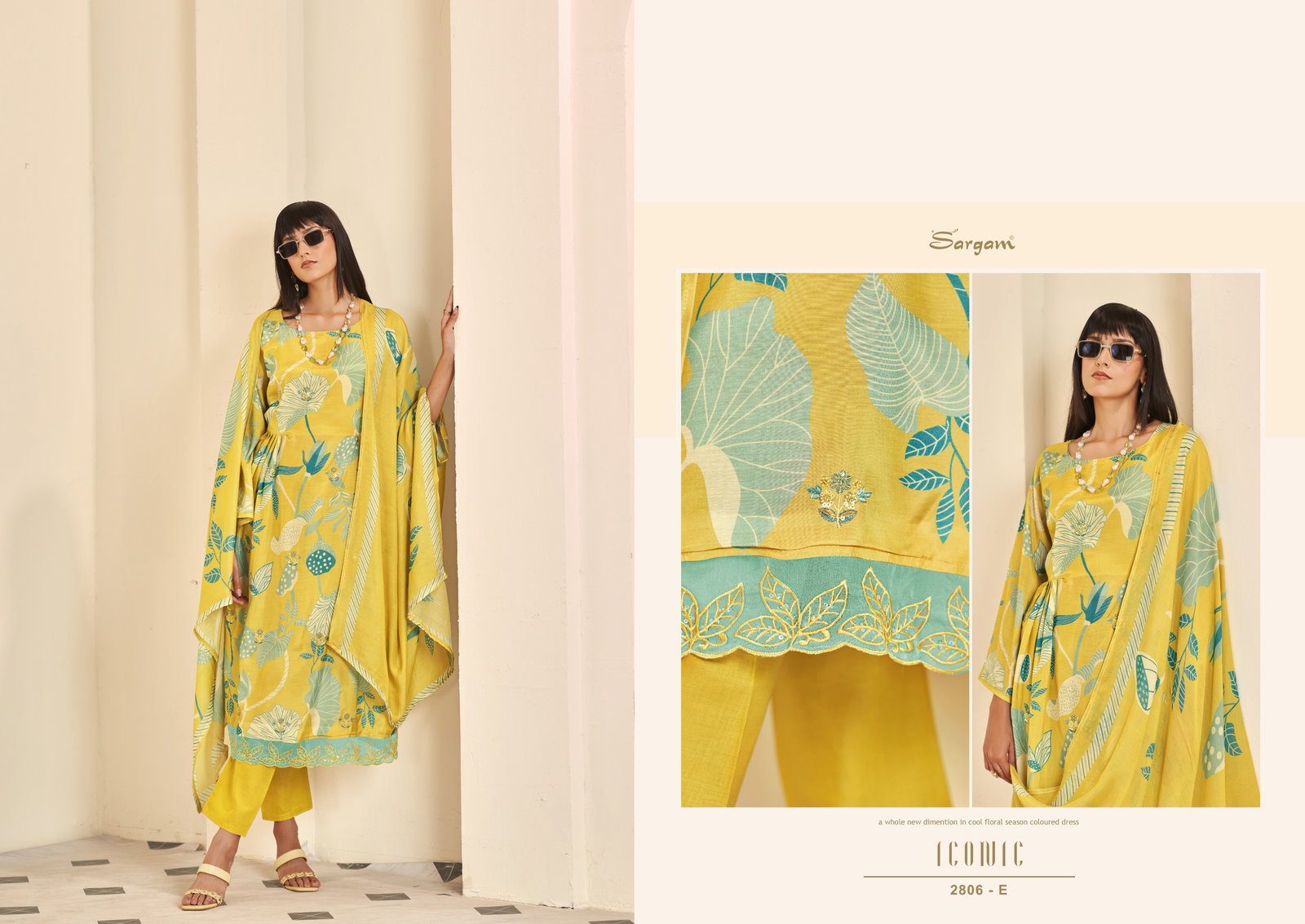 SARGAM PRINT ICONIC VOL -3 SERIES 2802A TO 2802F 11