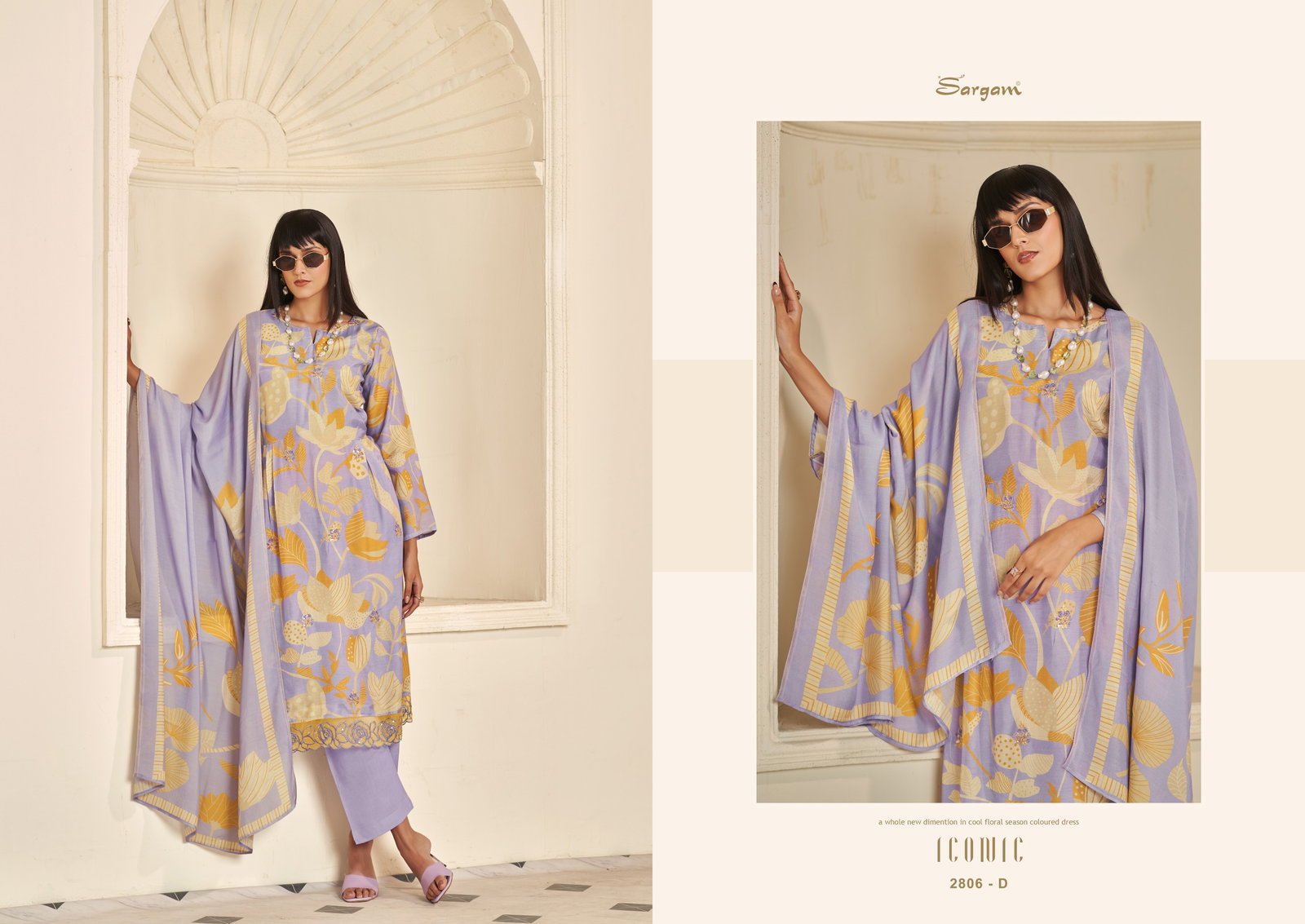SARGAM PRINT ICONIC VOL -3 SERIES 2802A TO 2802F 7