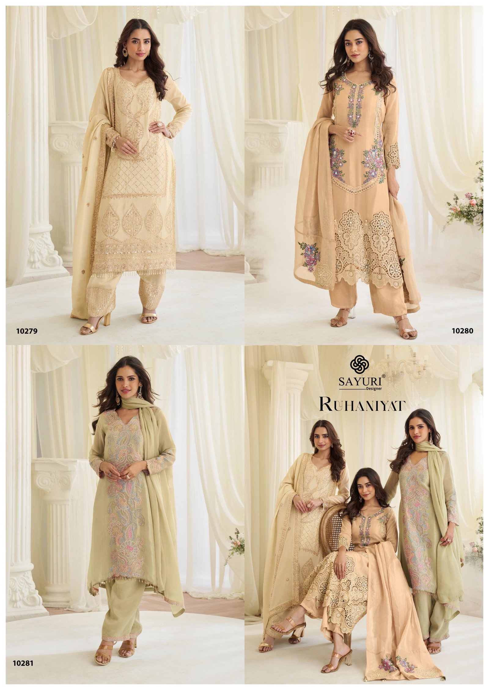 SAYURI DESIGNER PRESENT BANDHAN FREE SIZE STICHED SALWAR SUIT SERIES 10279 TO 10281 9