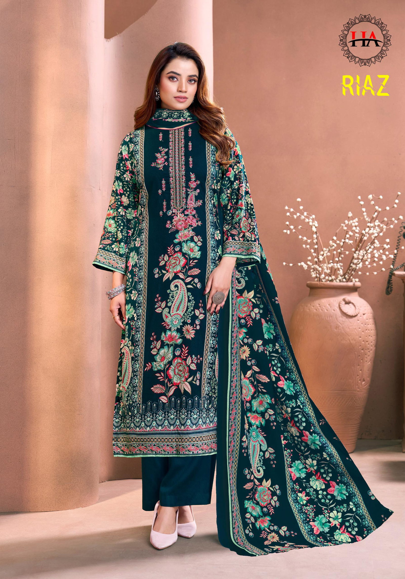 HARSHIT FASHION BY ALOK SUIT RIAZ SERIES -H-2215-01 TO 2215-06 13