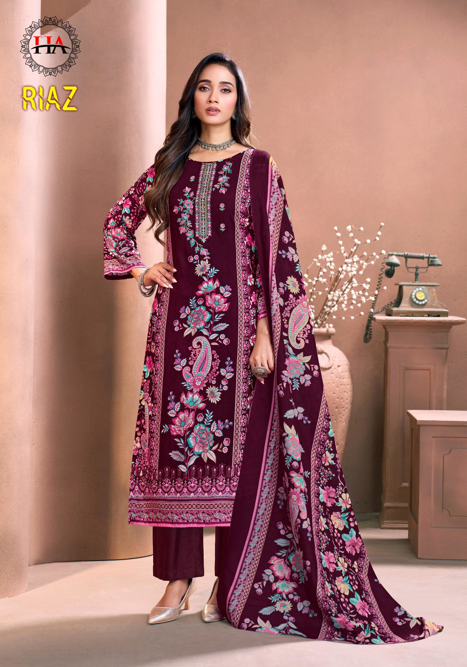 HARSHIT FASHION BY ALOK SUIT RIAZ SERIES -H-2215-01 TO 2215-06 16