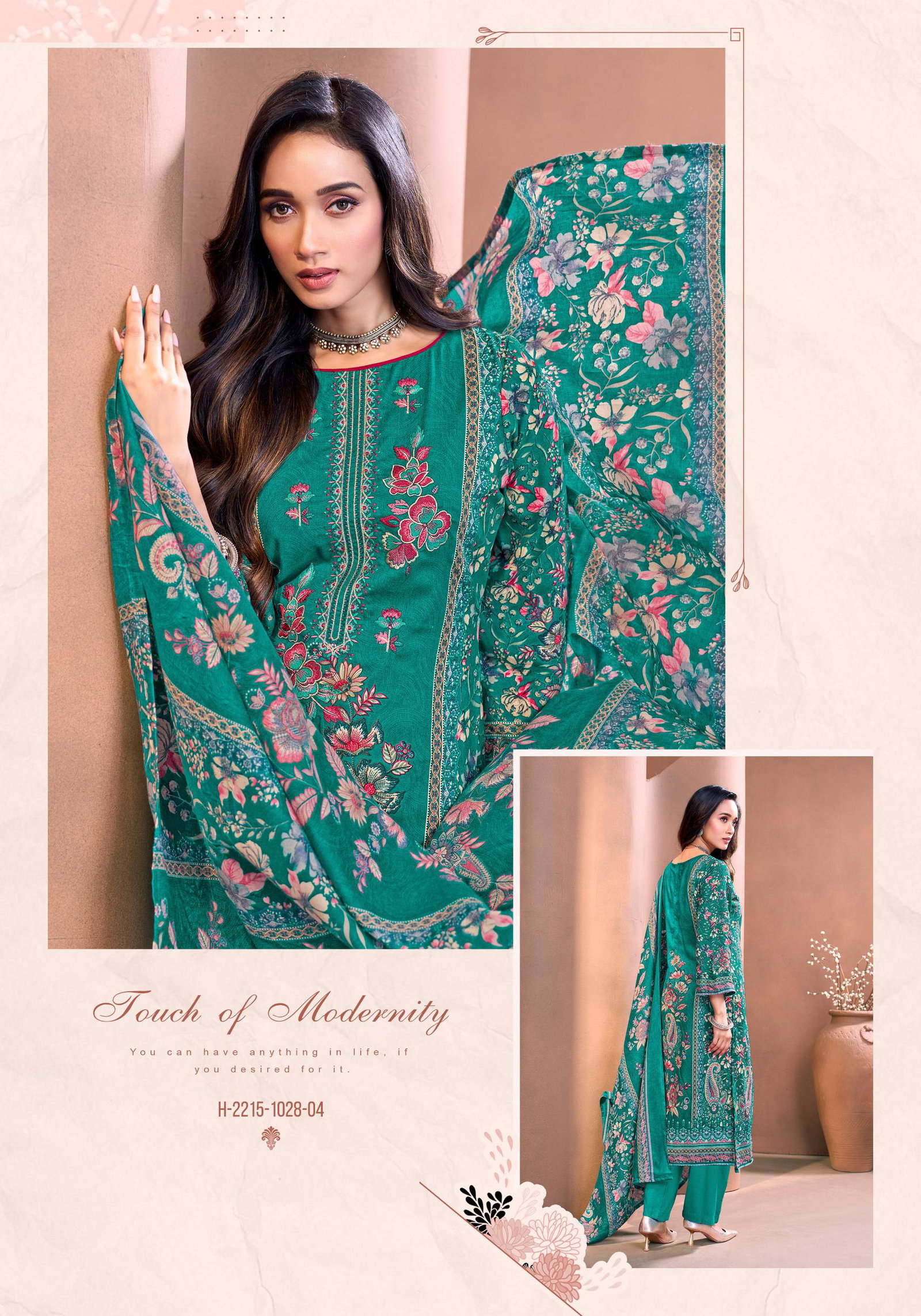 HARSHIT FASHION BY ALOK SUIT RIAZ SERIES -H-2215-01 TO 2215-06 12