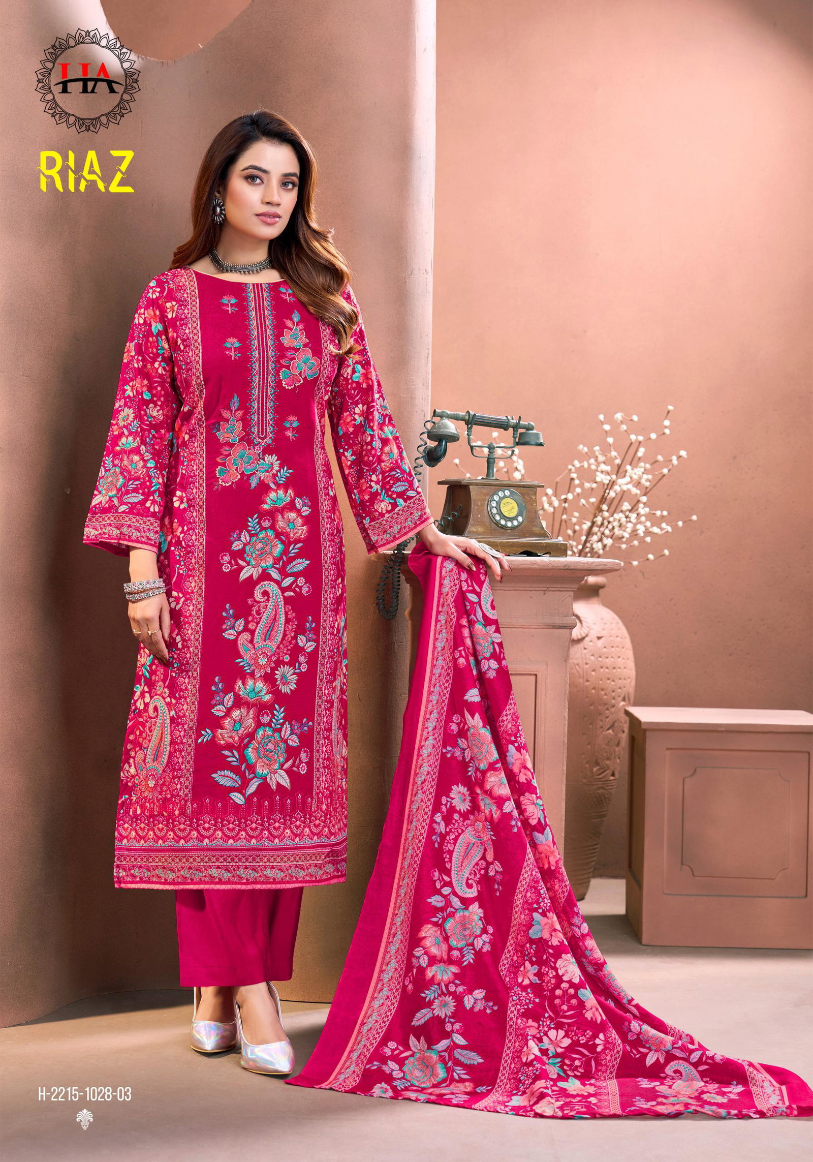 HARSHIT FASHION BY ALOK SUIT RIAZ SERIES -H-2215-01 TO 2215-06 10