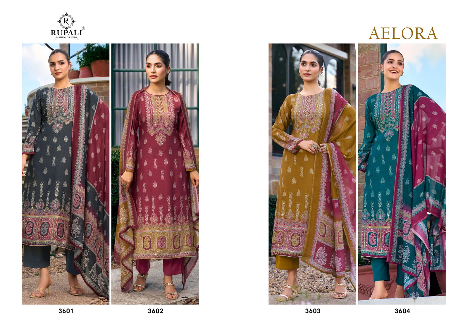 RUPALI FASHION TRENDZ  AELORA 3601-3604 SERIES SALWAR SUIT 6