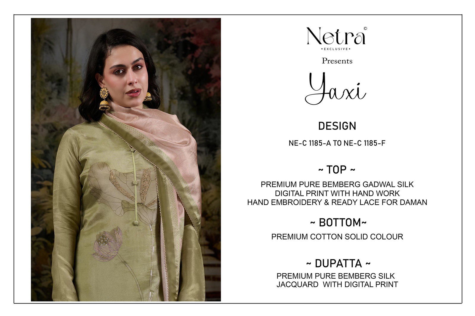 NETRA EXCLUSIVE YAXI SERIES NE-C1185A TO NE-C1185F 6