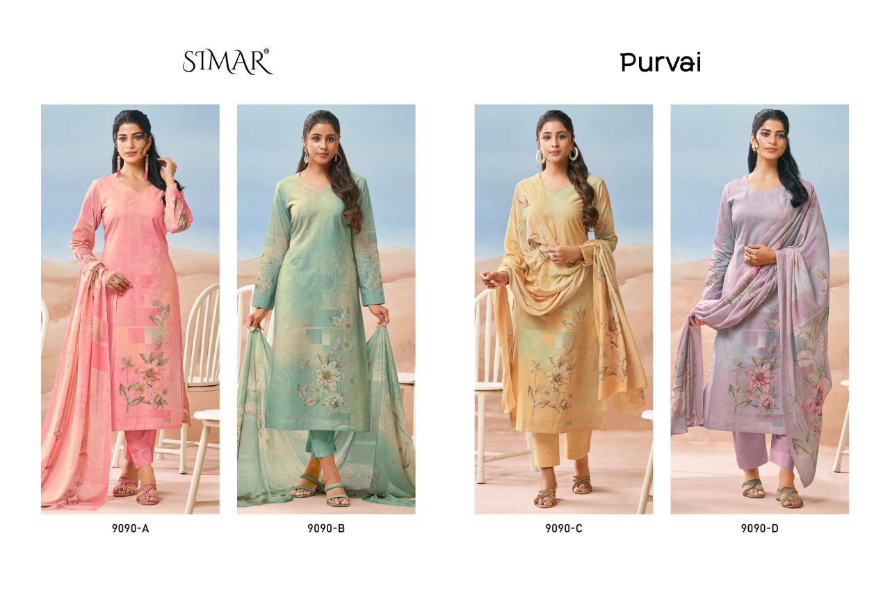 GLOSSY SIMAR PURVAI  SERIES 9090A TO 9090D 9