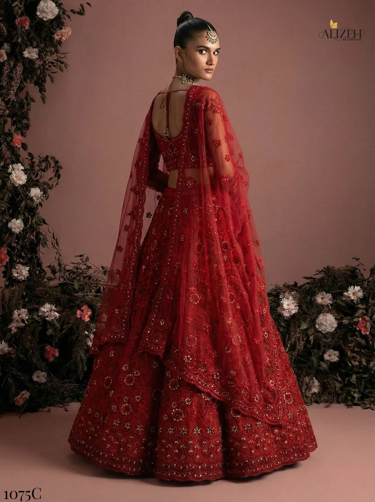 ALIZEH PRESENT BEAUTIFUL READYMADE LEHENGA CHOLI SERIES 1075B-1075E 10