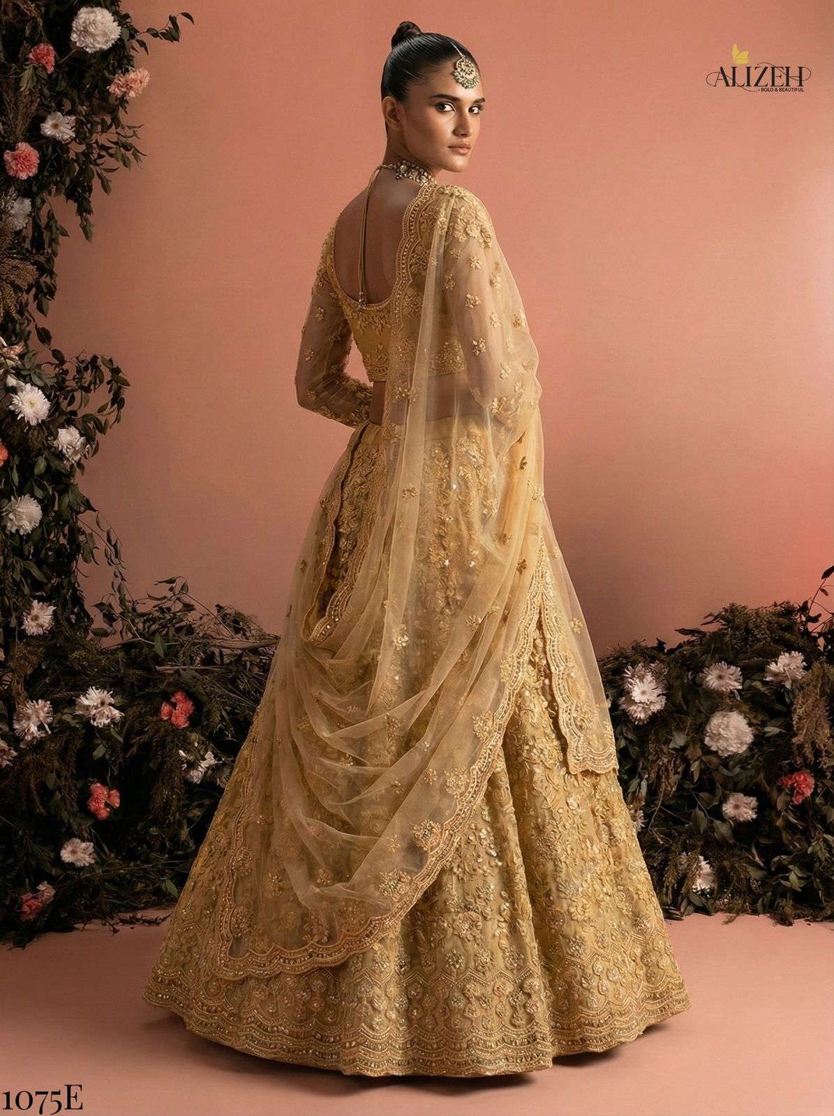 ALIZEH PRESENT BEAUTIFUL READYMADE LEHENGA CHOLI SERIES 1075B-1075E 7