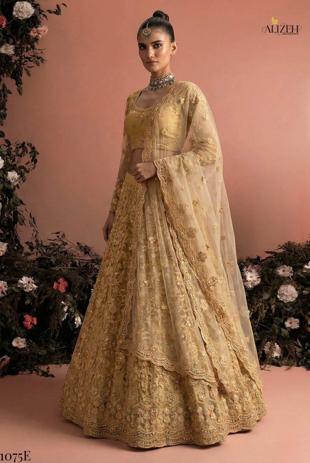 ALIZEH PRESENT BEAUTIFUL READYMADE LEHENGA CHOLI SERIES 1075B-1075E 8