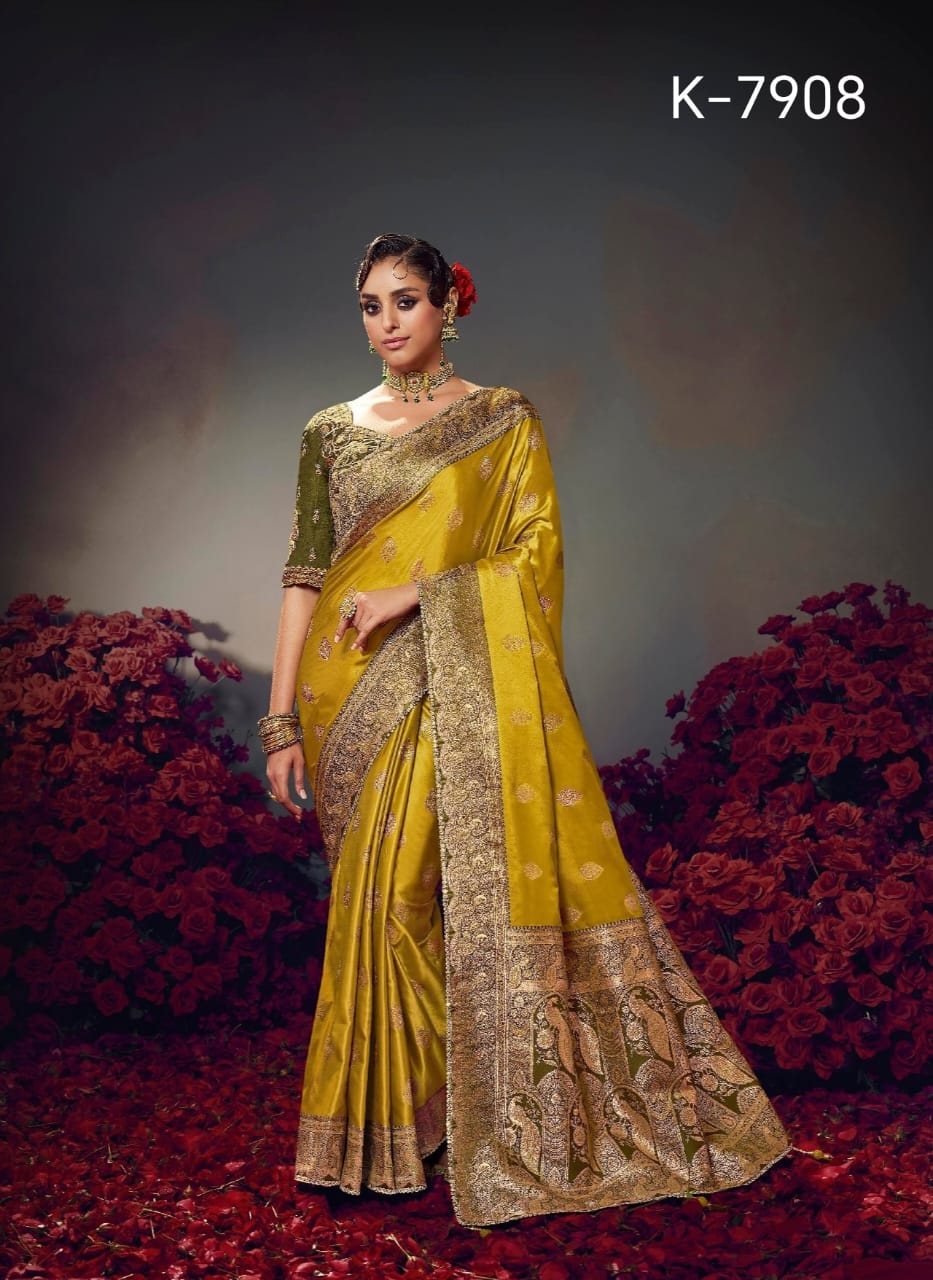 KIRA PRESENT KESHAVA PURE SATIN SILK SAREE SERIES 7901-7910 22