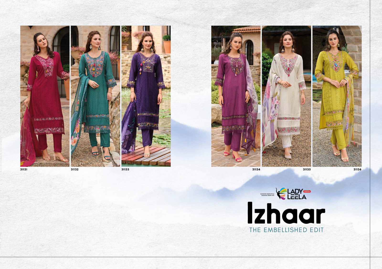 LADY LEELA IZAHAR READYMADE 3 PCS KURTI SERIES 31131-31136 21