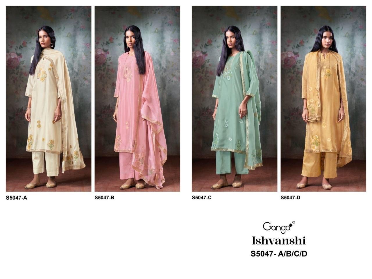 GANGA BY SHIVANSHI SERIES S-5047A TO 5047D 6