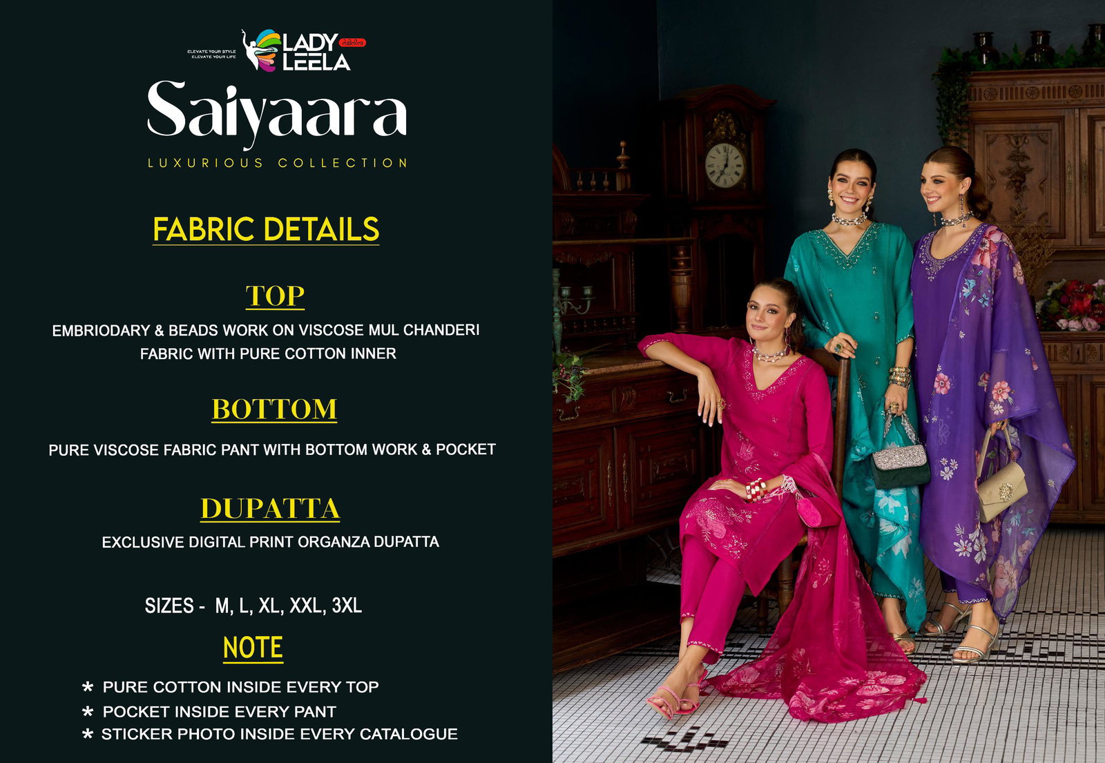 LADY LEELA PRESENT SAIYAARA READYMADE 3 PCS CONCEPT SERIES 31171 4