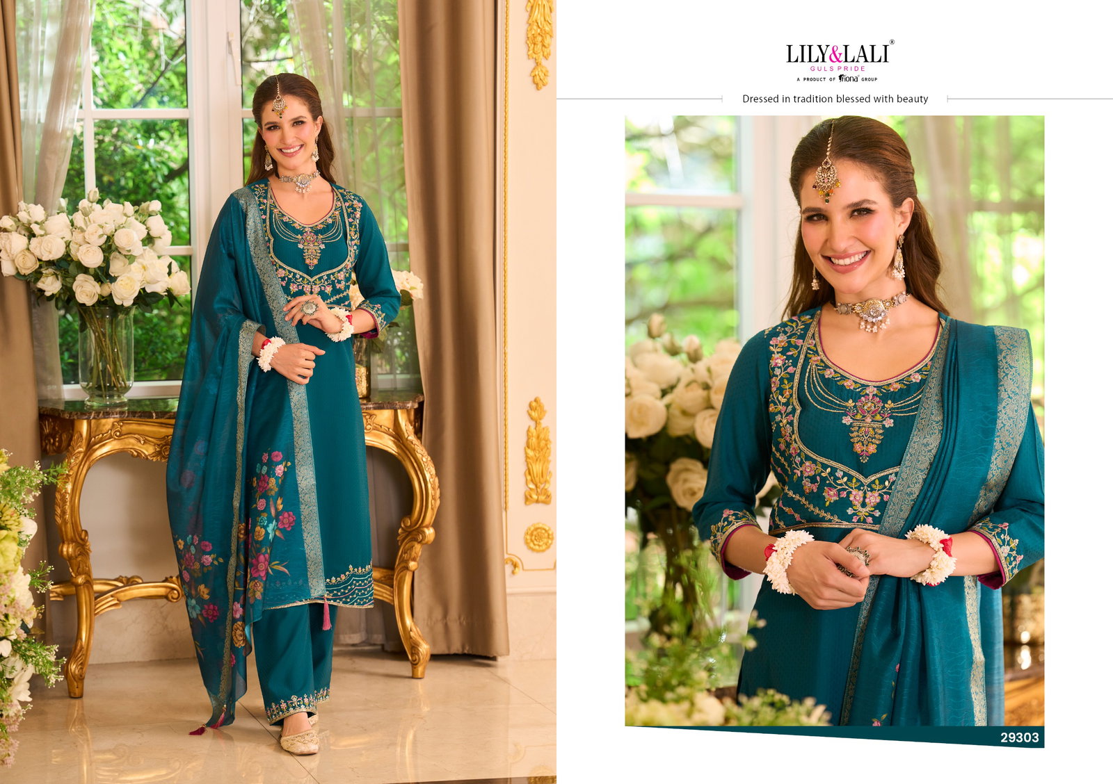 LILY LALI PRESENT PHULKARI WITH HAND WORK READYMADE SERIES 29301-29304 3