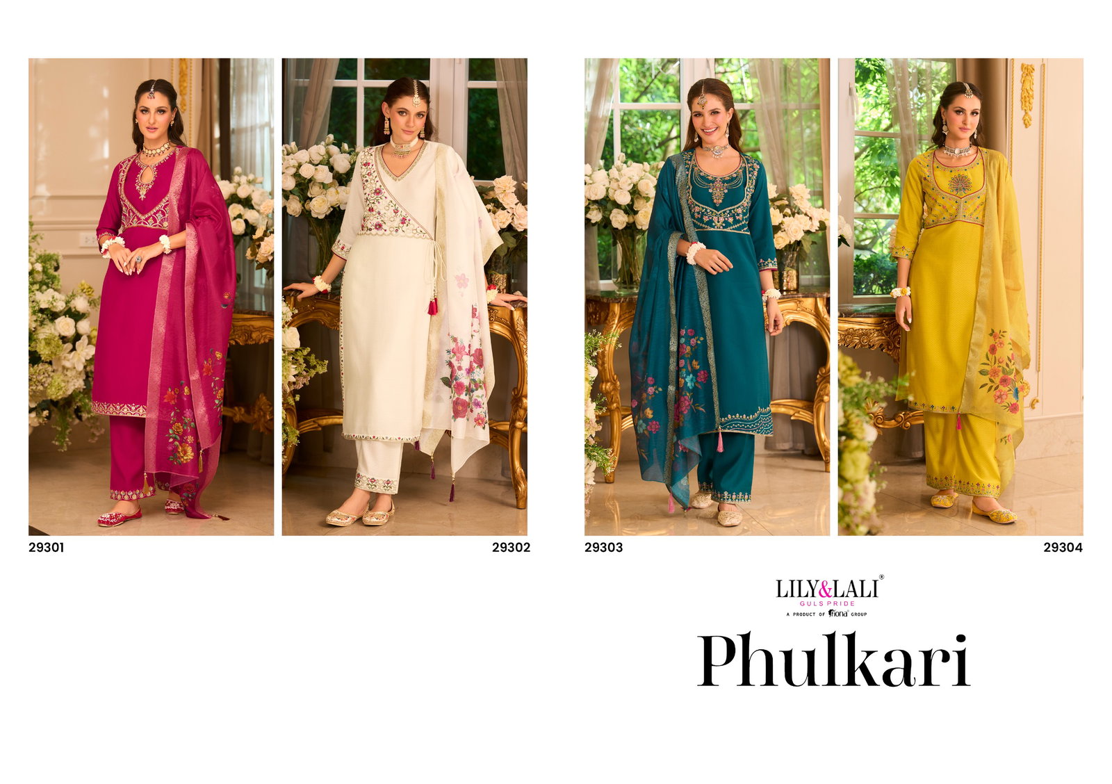 LILY LALI PRESENT PHULKARI WITH HAND WORK READYMADE SERIES 29301-29304 4