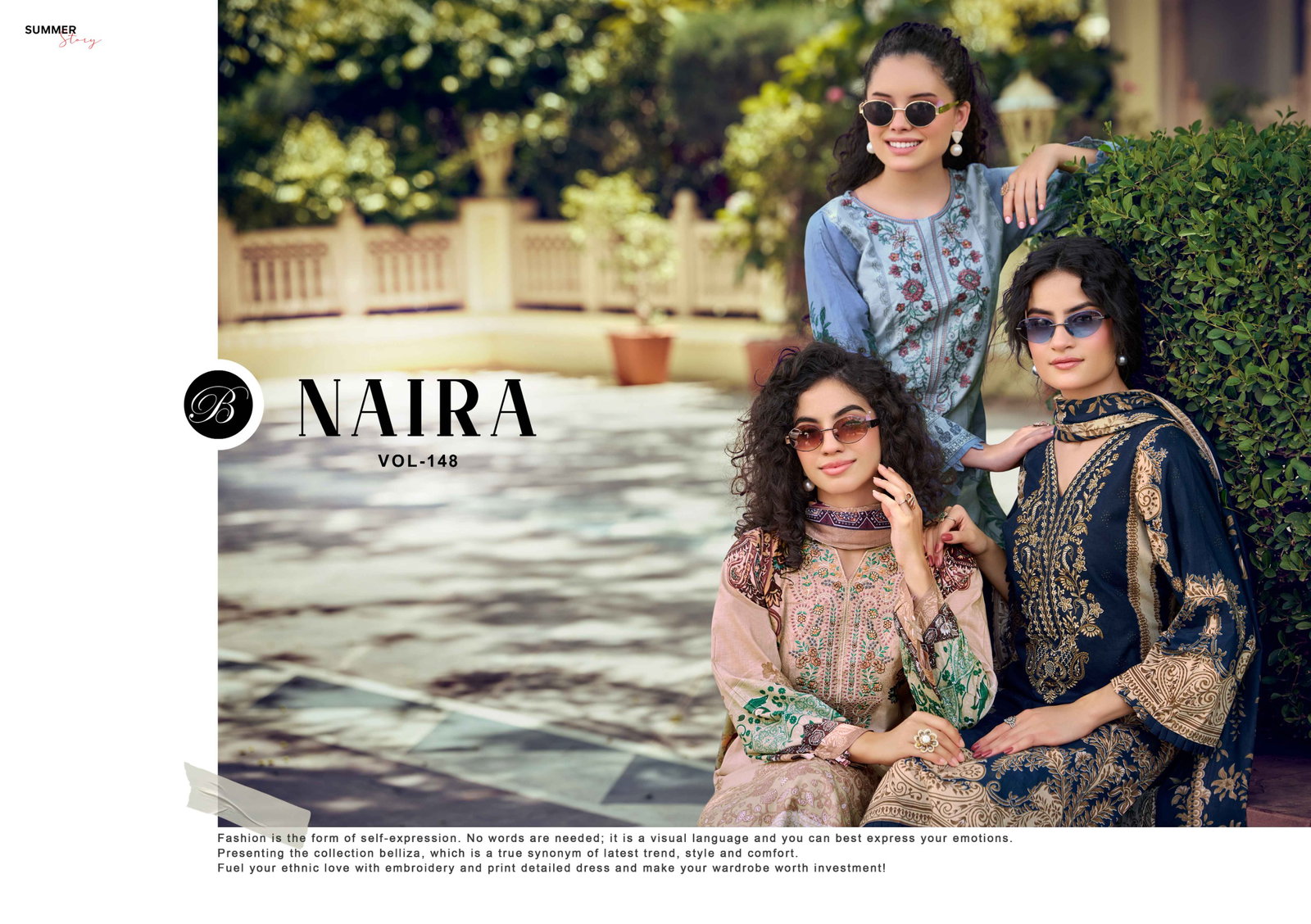 BELLIZA DESIGNER NAIRA VOL 1482 989-1 TO 989-8 4