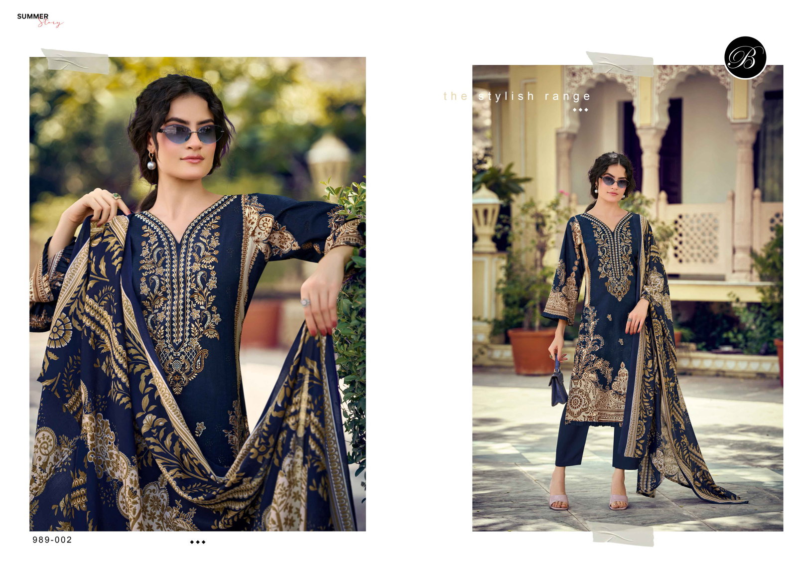 BELLIZA DESIGNER NAIRA VOL 1482 989-1 TO 989-8 15