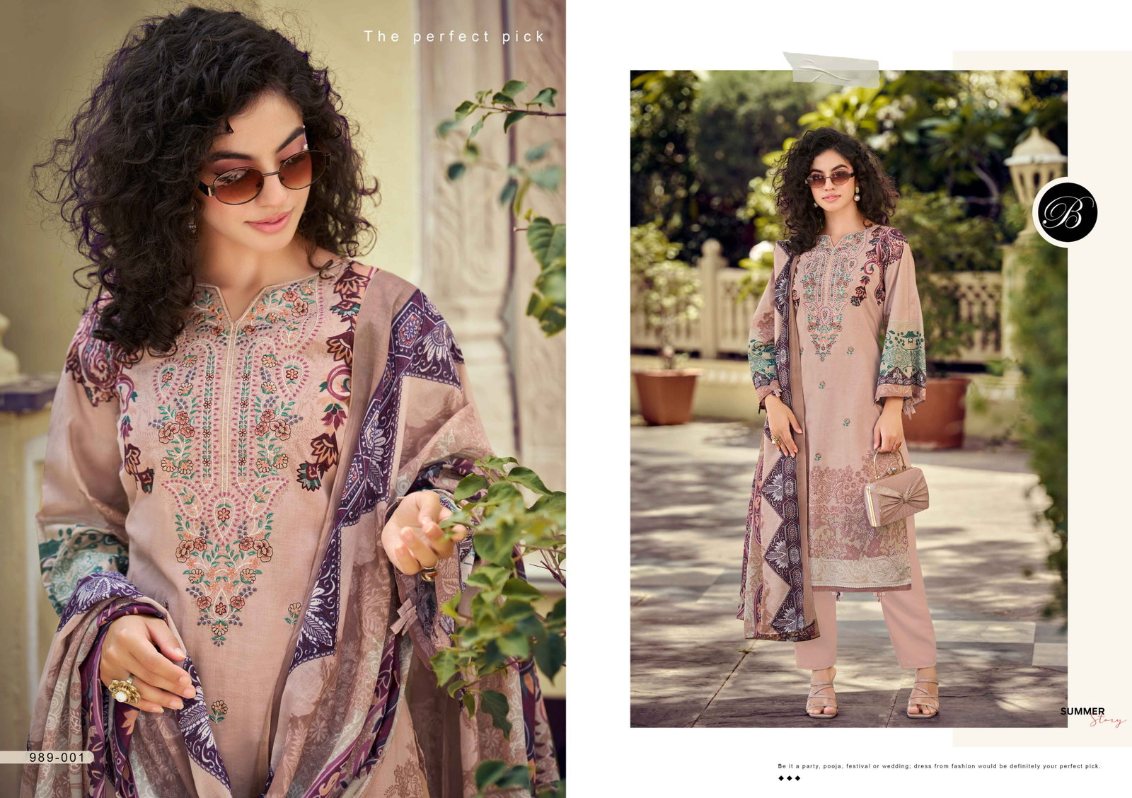 BELLIZA DESIGNER NAIRA VOL 1482 989-1 TO 989-8 6