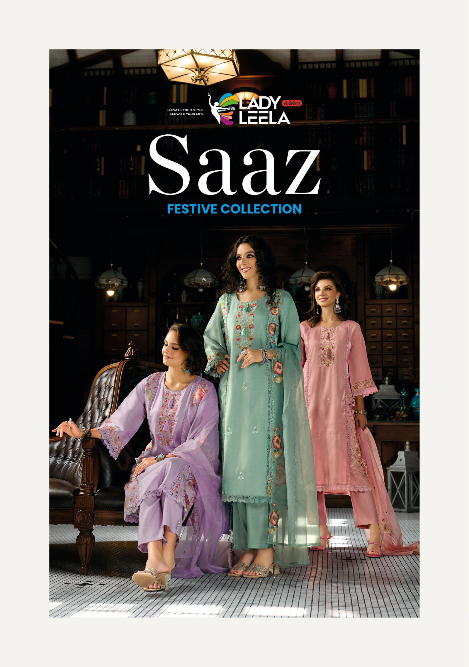 LADY LEELA PRESENT SAAZ READY MADE KURTI PAINT DUPPATA SERIES 31181 8