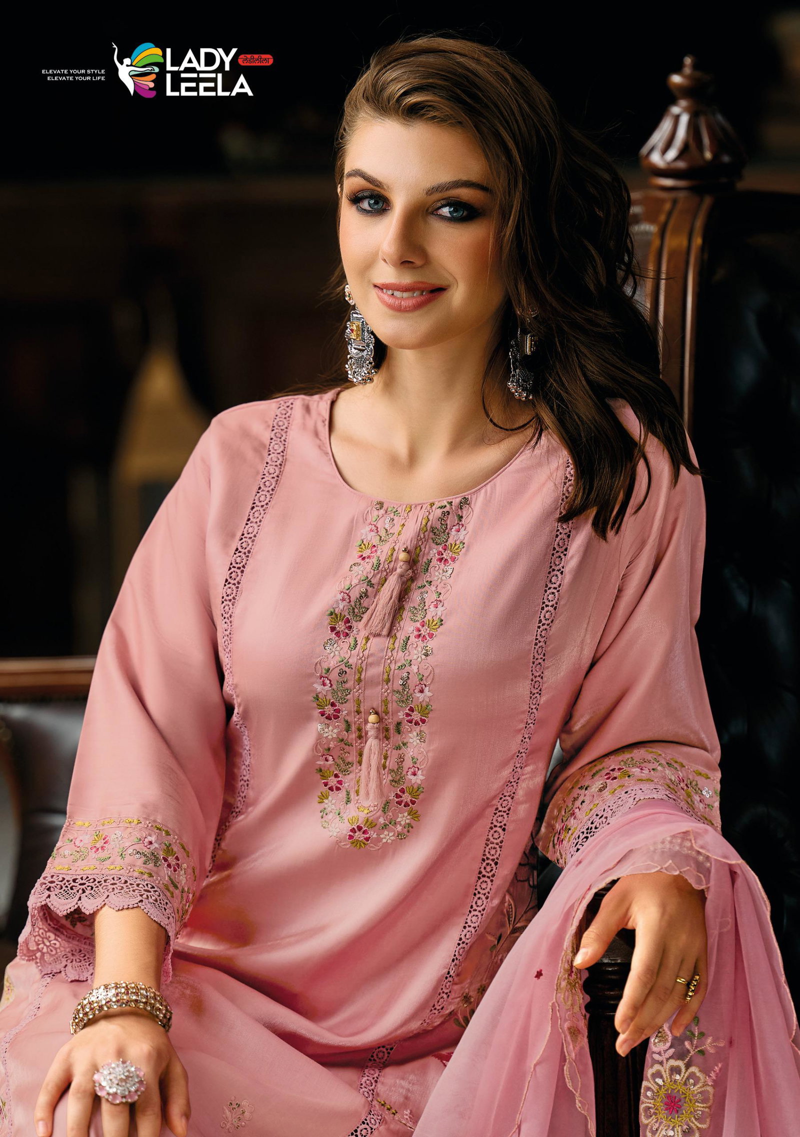 LADY LEELA PRESENT SAAZ READY MADE KURTI PAINT DUPPATA SERIES 31181 9