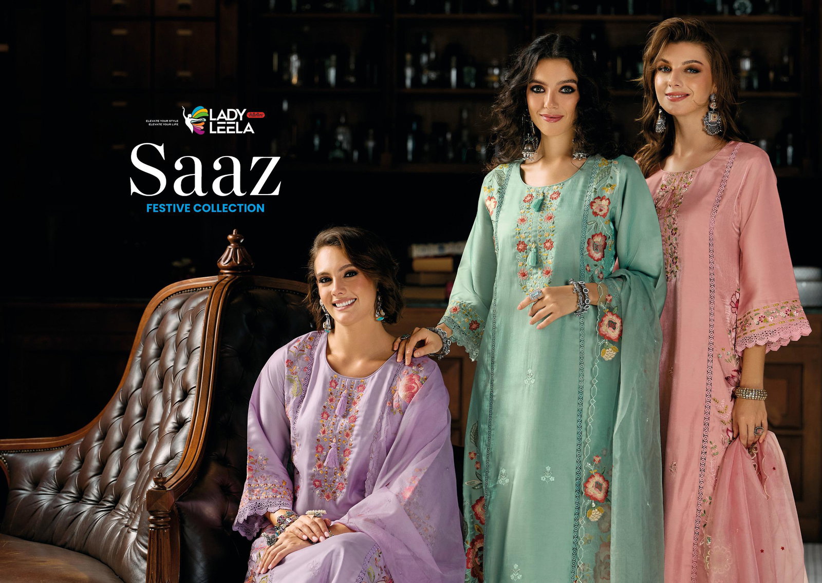 LADY LEELA PRESENT SAAZ READY MADE KURTI PAINT DUPPATA SERIES 31181 3